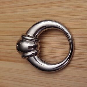 Vintage Jeri-Lou Silver Door Knocker Scarf Clip